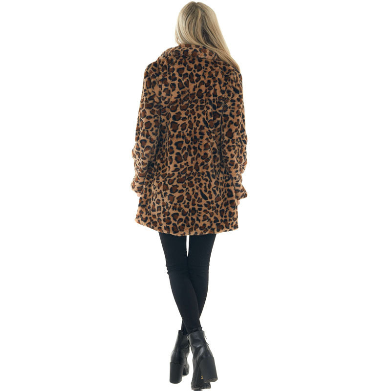 Leopard Print Fur Jacket