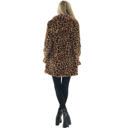 Leopard Print Fur Jacket