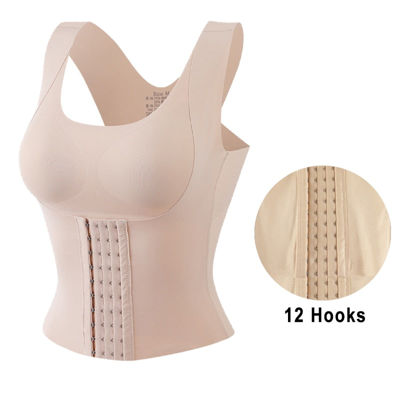 CinchTop - 4-In-1 Waist Buttoned Bra Shapewear