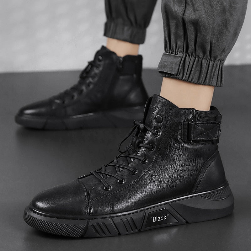 Men’s Black Leather Boots